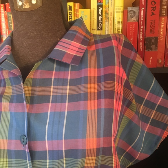 Size 10 Vintage UK Designed Shirt Dress - Picture 3 of 4